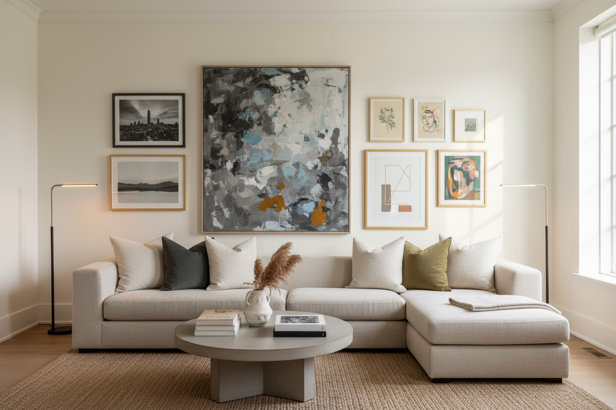 do a living room with my art on it